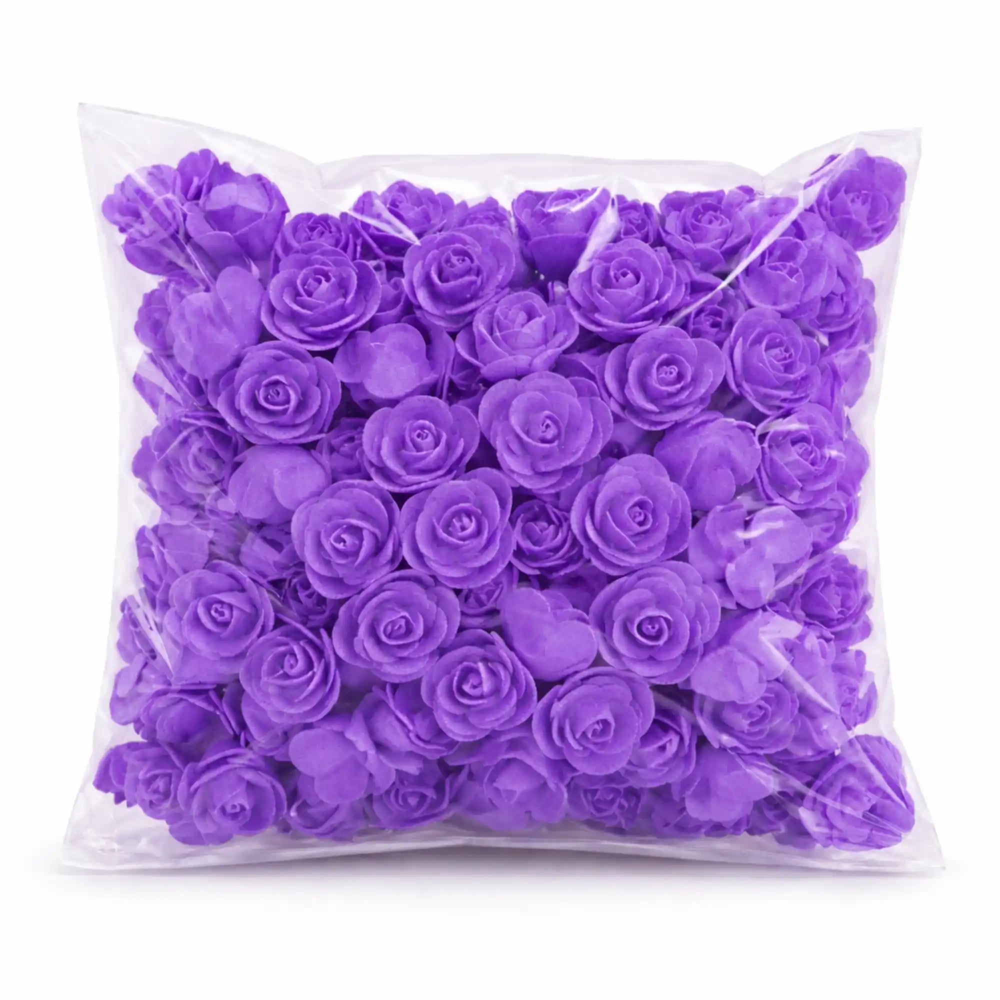 Mini Schaumstoffrosen – Flieder (30 Stück)