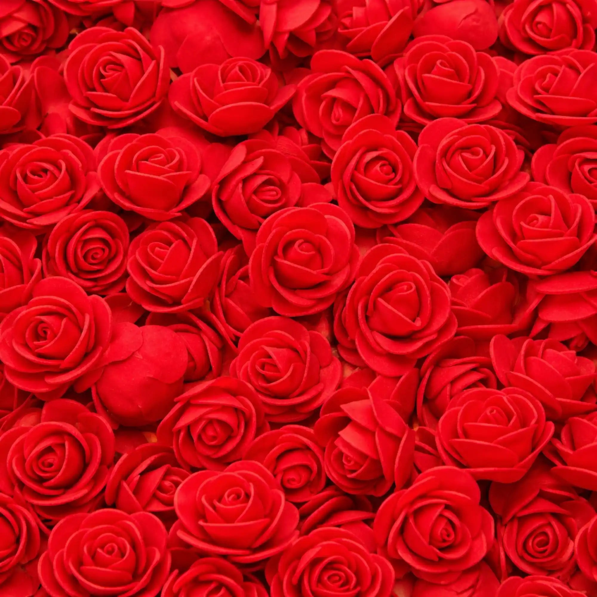 Mini Schaumstoffrosen – Rot (30 Stück)