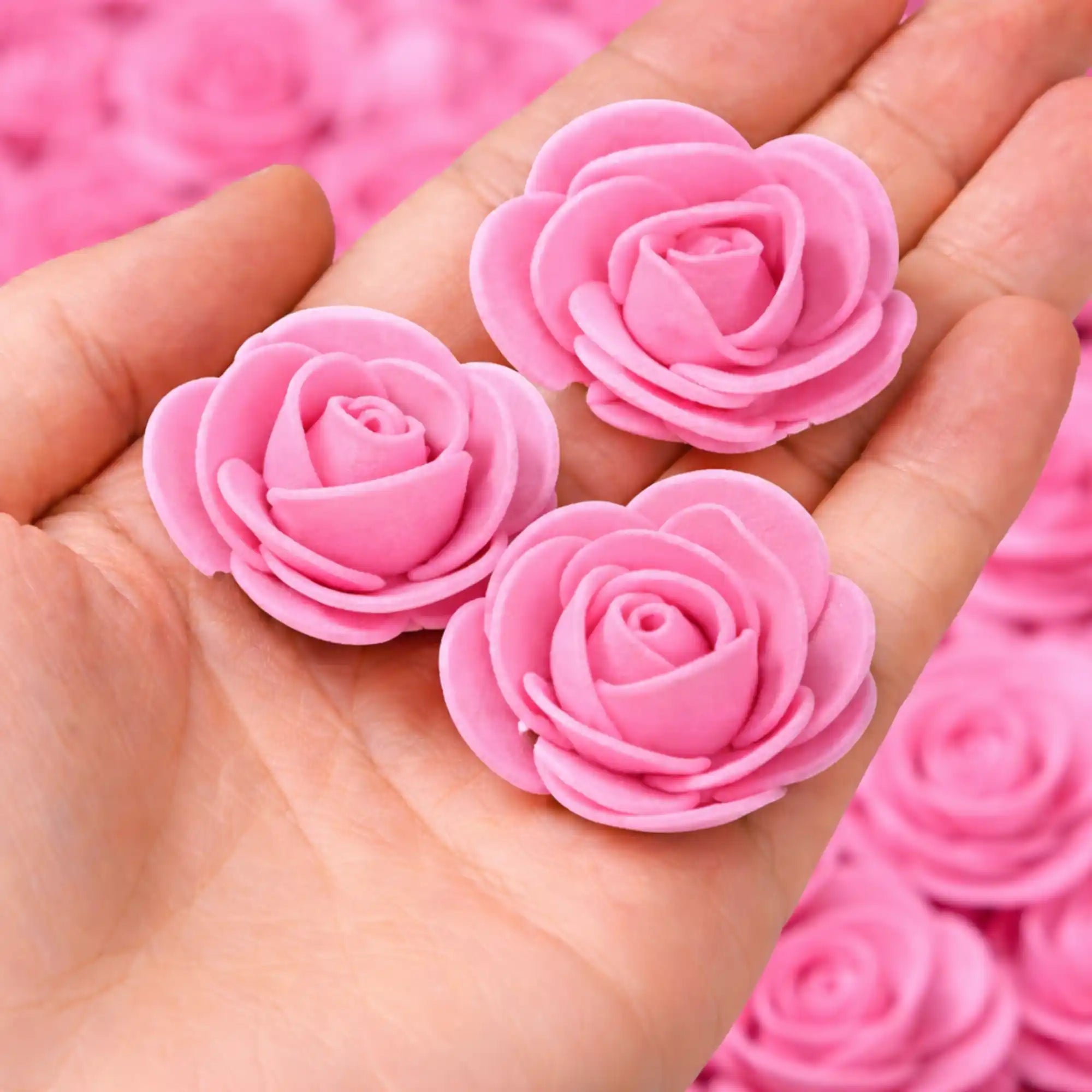 Mini Schaumstoffrosen – Rosé (30 Stück)