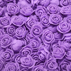 Mini Schaumstoffrosen – Flieder (30 Stück)