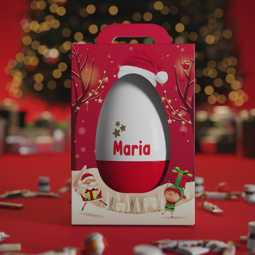 Weihnachtliches Produktvideo von GIFTS&ONE mit personalisierter Schokoladenbox als Geschenkidee.